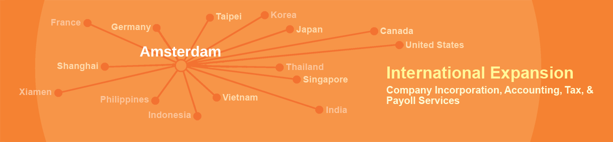 International Expansion for Companies based in AMS: Evershine company registration, accounting, tax, payroll services assist your company to expand the business internationally.